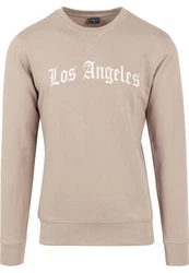 Mister Tee Kapuzenpullover Los Angeles Wording Crewneck Braun/Beige/Khaki