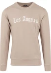 Mister Tee Kapuzenpullover Los Angeles Wording Crewneck Braun/Beige/Khaki