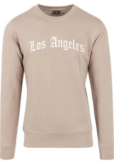 Mister Tee Kapuzenpullover Los Angeles Wording Crewneck Braun/Beige/Khaki