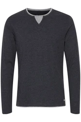 Blend Rundhalsshirt BLEND BHLeonas Dunkelgrau/Hellblau/Grau