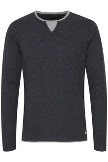 Blend Rundhalsshirt BLEND BHLeonas Dunkelgrau/Hellblau/Grau