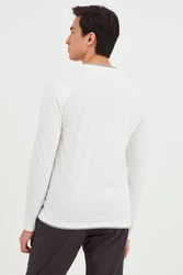 Blend Rundhalsshirt BLEND BHLeonas Weiß/Dunkelrot/Grau/Creme/Lila