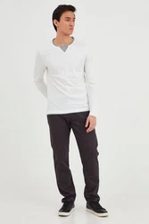 Blend Rundhalsshirt BLEND BHLeonas Weiß/Dunkelrot/Grau/Creme/Lila
