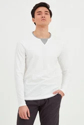 Blend Rundhalsshirt BLEND BHLeonas Weiß/Dunkelrot/Grau/Creme/Lila