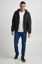 Blend Blouson Leichte Steppjacke Wattierte Basic Übergangsjacke mit Kapuze (4591) Schwarz