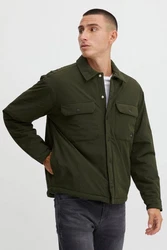 BLEND Übergangsjacke Dunkelgrün/Khaki/Grün