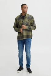 Blend Fieldjacket BHOvershirt Hellblau/Dunkelgrün/Grün/Grau
