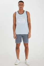 Blend Tanktop Style BHWalex Hellblau/Blau/Grau