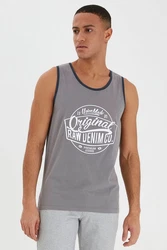Blend Tanktop Style BHWalex Grau/Hellgrau/Braun