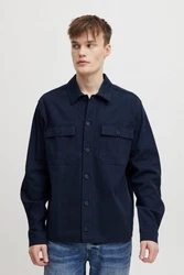 Blend Hemdjacke BHOvershirt Dunkelblau/Hellblau/Blau