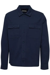 Blend Hemdjacke BHOvershirt Dunkelblau/Hellblau/Blau