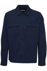 Blend Hemdjacke BHOvershirt Dunkelblau/Hellblau/Blau