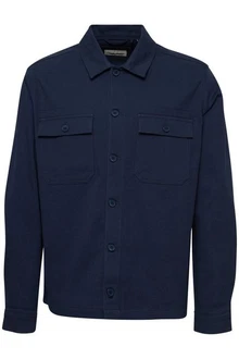 Blend Hemdjacke BHOvershirt Dunkelblau/Hellblau/Blau