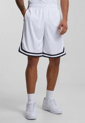 URBAN CLASSICS Herren Stripes Mesh Shorts Weiß/Creme