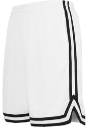 URBAN CLASSICS Herren Stripes Mesh Shorts Weiß/Creme