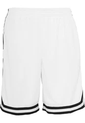 URBAN CLASSICS Herren Stripes Mesh Shorts Weiß/Creme