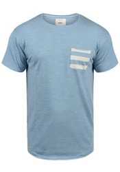 Redefined Rebel Maxton Herren T-Shirt Kurzarm Shirt Mit Rundhalsausschnitt Rundhalsshirt mit Brusttasche Powder Blue