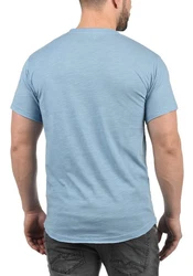 Redefined Rebel Maxton Herren T-Shirt Kurzarm Shirt Mit Rundhalsausschnitt Rundhalsshirt mit Brusttasche Powder Blue