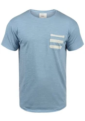 Redefined Rebel Maxton Herren T-Shirt Kurzarm Shirt Mit Rundhalsausschnitt Rundhalsshirt mit Brusttasche Powder Blue