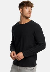 Indicode Strickpullover Loakim Schwarz/Dunkelgrau/Grau