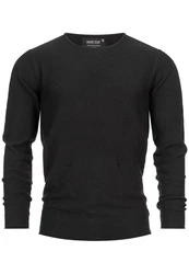 Indicode Strickpullover Loakim Schwarz/Dunkelgrau/Grau