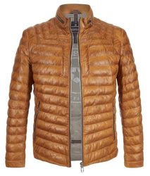 Milestone Lederjacke MSMalik Braun/Beige