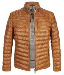 Milestone Lederjacke MSMalik Braun/Beige