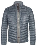 Milestone Lederjacke MSMalik Grau/Dunkelblau/Blau/Hellblau