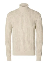 Strickpullover SLHBRAI LS KNIT CABLE ROLL NECK W