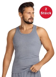 Comte Unterhemd Set Herren Feinripp Grau/Hellgrau/Hellblau/Blau