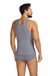 Comte Unterhemd Herren Feinripp (Set, 3-St) 3er Pack Grau/Hellgrau/Hellblau/Blau