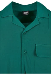 URBAN CLASSICS Langarmhemd Viscose Camp Shirt 