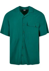 URBAN CLASSICS Langarmhemd Viscose Camp Shirt 