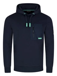 riverso Kapuzenpullover Herren Hoodie RIVLasse Regular Fit Dunkelblau/Blau/Türkis