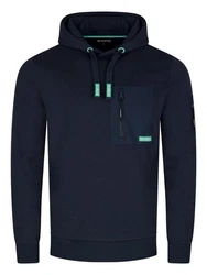 riverso Kapuzenpullover Herren Hoodie RIVLasse Regular Fit Dunkelblau/Blau/Türkis
