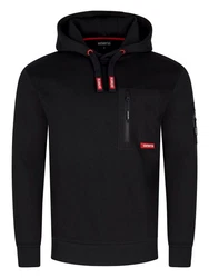 riverso Kapuzenpullover Herren Hoodie RIVLasse Regular Fit Schwarz/Rot
