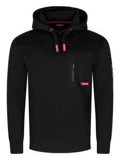 riverso Kapuzenpullover Herren Hoodie RIVLasse Regular Fit Schwarz/Rot