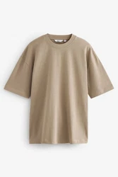 Next T-Shirt Oversized Fit T-Shirt Braun/Beige/Khaki