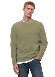 Marc O'Polo Langarmshirt Khaki/Dunkelgrün