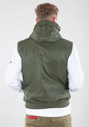 Alpha Industries Blouson Hooded MA-1 Vest Dunkelgrün/Grün