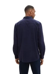 TOM TAILOR Langarmhemd Dunkelblau/Hellblau