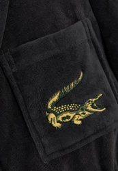 Lacoste Bademantel RENE Schwarz/Dunkelgrau/Grau