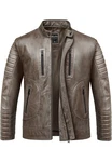 Amaci&Sons Lederjacke EUCLID Herren Biker Jacke Grau/Braun/Khaki/Dunkelgrün/Dunkelbraun