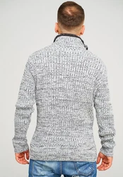 Carisma Strickpullover CRSORTLAND Troyer Hellblau/Hellgrau/Grau/Dunkelgrau/Weiß