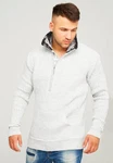 Carisma Strickpullover CRSORTLAND Troyer Grau/Weiß/Hellgrau