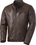 Ross & Cole Lederjacke lssiges Design mit Steppung an der Schulter Dunkelbraun/Braun/Grau