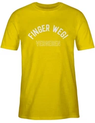 Shirtracer T-Shirt Finger weg! Vergeben Partner-Look Pärchen Herren Braun/Gelb