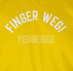 Shirtracer T-Shirt Finger weg! Vergeben Partner-Look Pärchen Herren Braun/Gelb