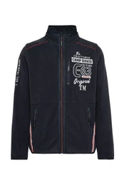 Fleecepullover mit Logostickereien