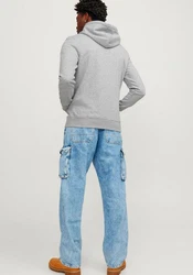 Jack & Jones Kapuzensweatshirt JCOBLACK SWEAT HOOD CH Hellblau/Blau/Grau/Hellgrau/Silber